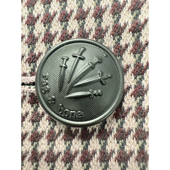 Rag & Bone Slade Blazer Pink Houndstooth Button Front Jacket NWOT Sz 4 - Picture 11 of 12